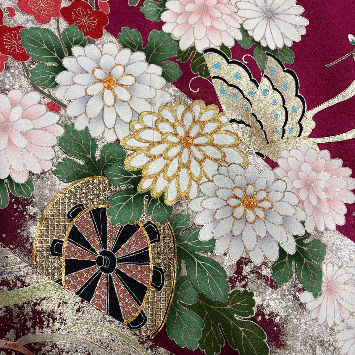 訪問着フルセット 鈴乃屋扱い　草花文　袷　身丈身丈158.5cm裄丈63.5cm 訪問着フルセット 鈴乃屋扱い 草花文 袷 身丈身丈158.5cm裄丈63.5