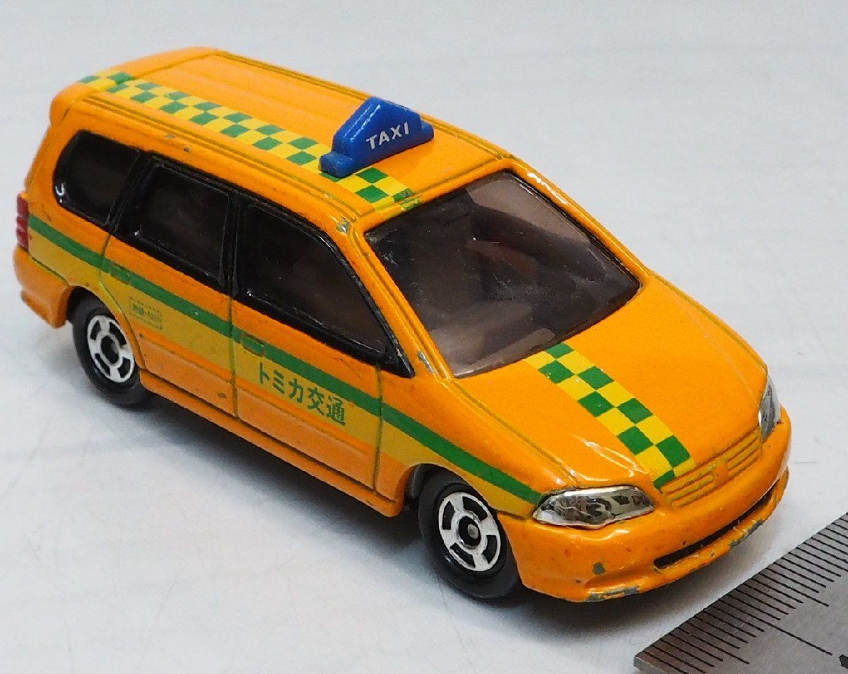 トミカ#46【ホンダ オデッセイ タクシー HONDA ODYSSEY 橙 トミカ交通】1/66 ミニカー■本田 TOMYトミーTOMICA【中古】送料込