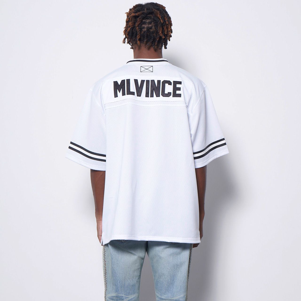 MLVINCE メルヴィンス S/S FOOTBALL SHIRT WHITE 半袖 メッシュ