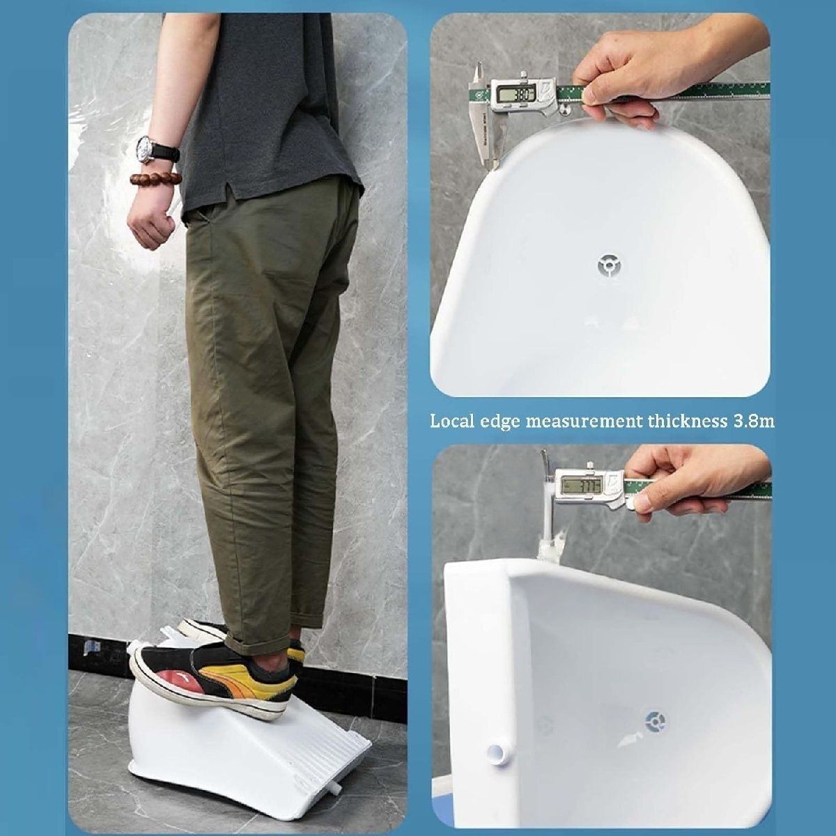 ポータブル高効率洗浄小便器 排水管付き