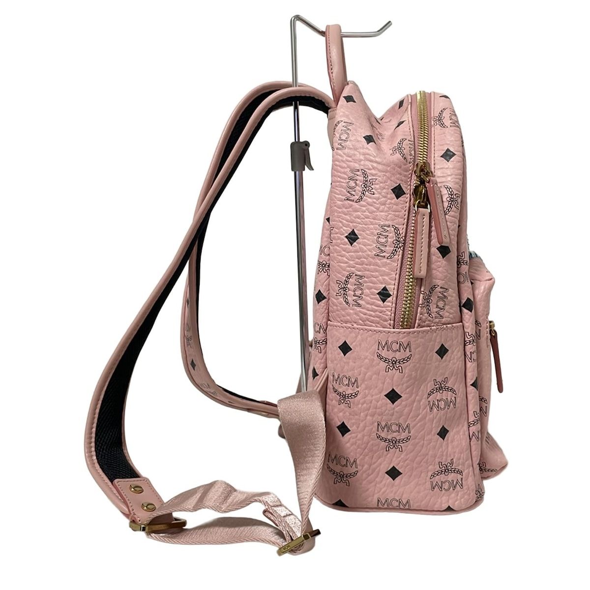 MCM エムシーエム リュック パウダーピンク スタッズ 廃盤 正規品 MCM