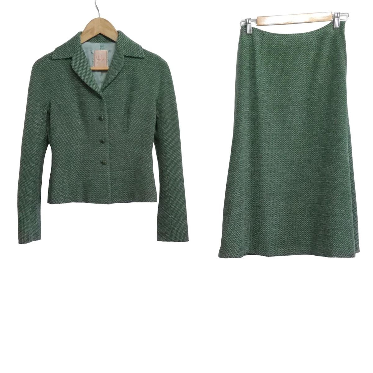 Sybilla シビラ スカートスーツ レディース - ダークグリーン×ライトグリーン