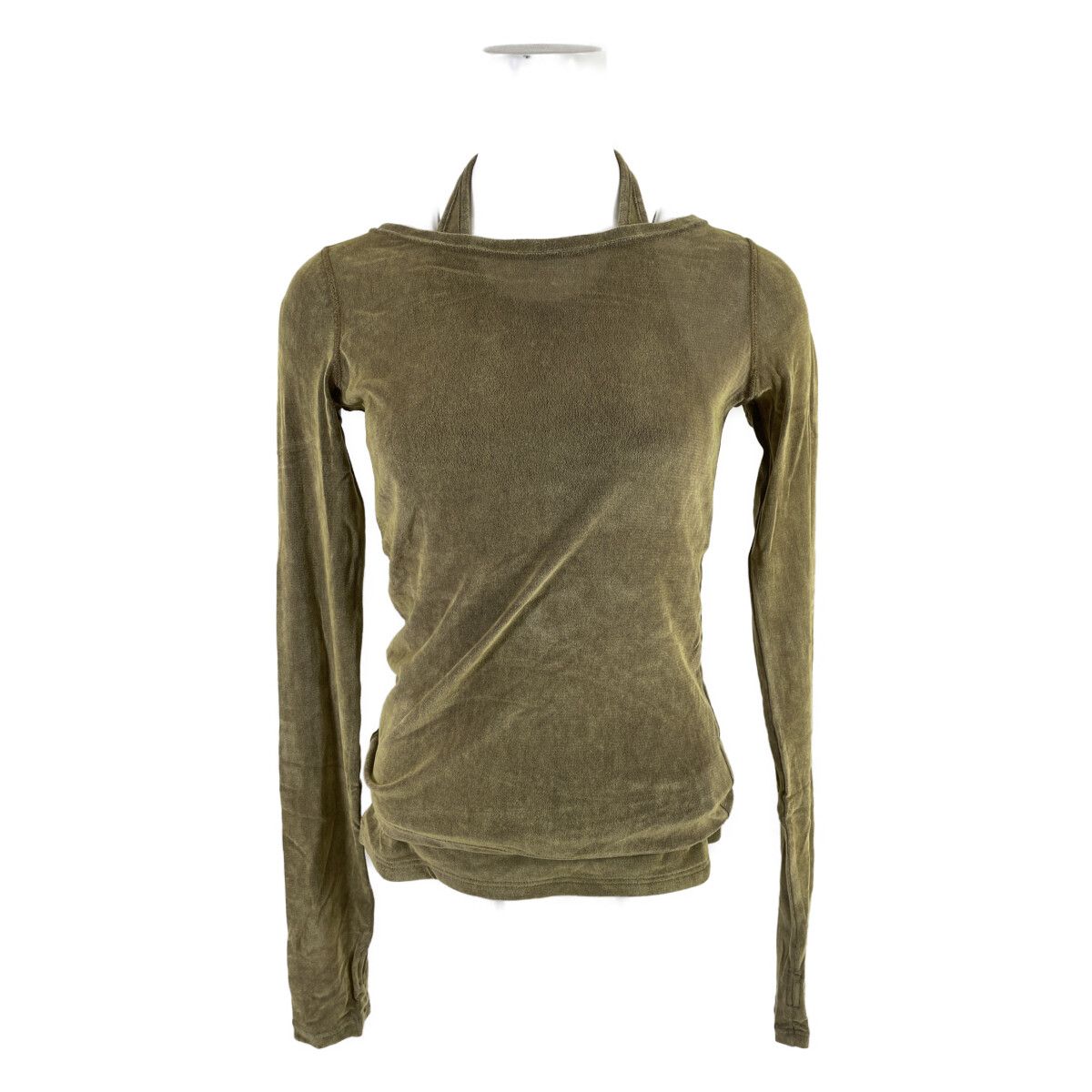 クラネ 24AW ｸﾞﾘｰﾝ 17105ｰ1222 TULLE FLOCKY LAYERED TOPS 1 CLANE(クラネ)｜TULLE FLOCKY LAYERED TOPS Tシャツ/カットソー/GREEN