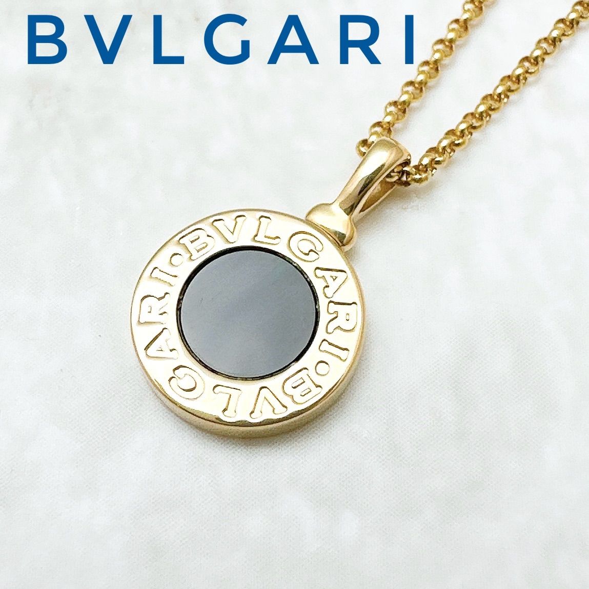 美品🌟BVLGARI ブルガリブルガリ オニキス イエローゴールド