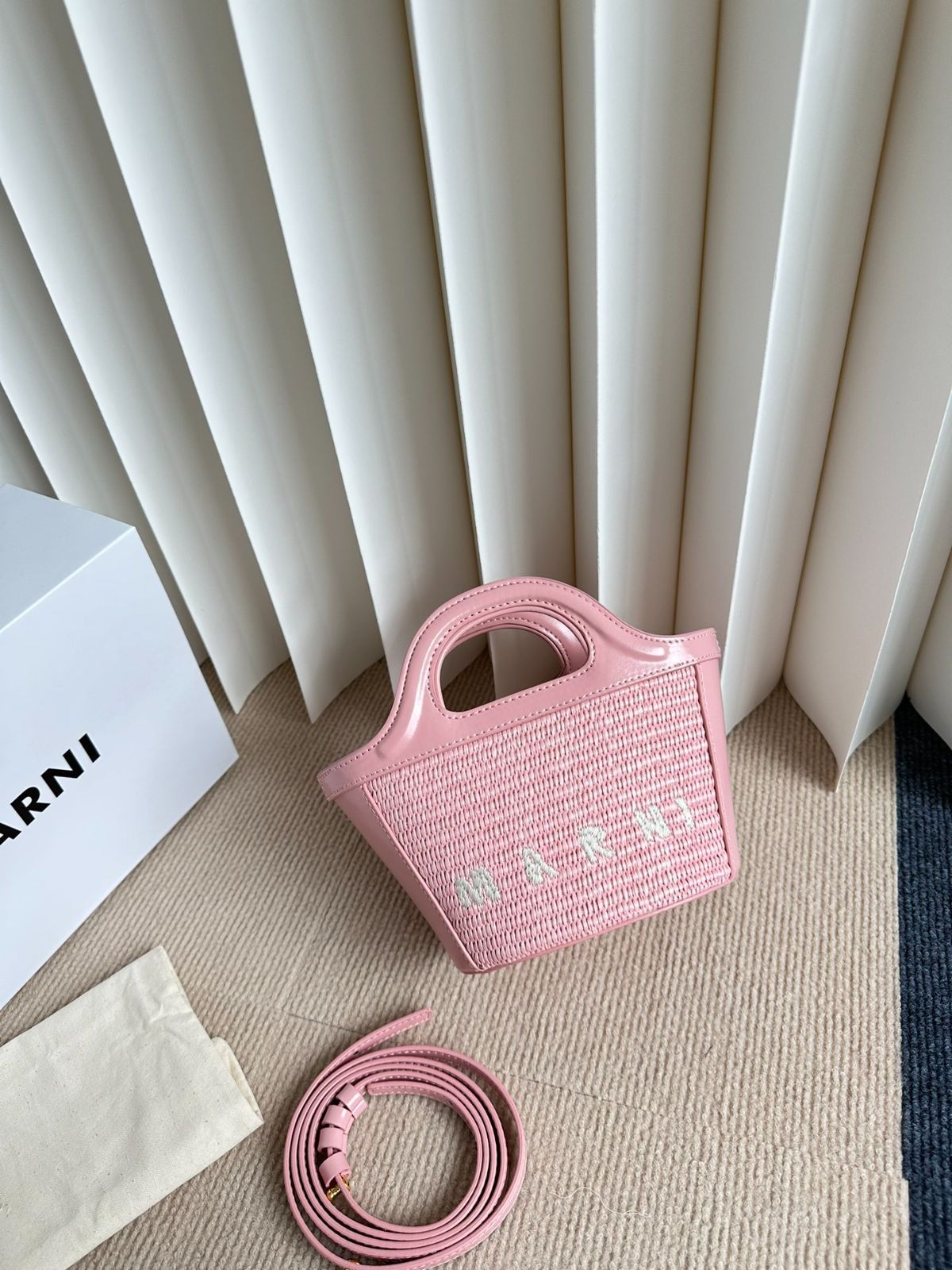 极美品⭐新品 ⭐Marni マルニ ベジタブルバスケット  #サイズS pink