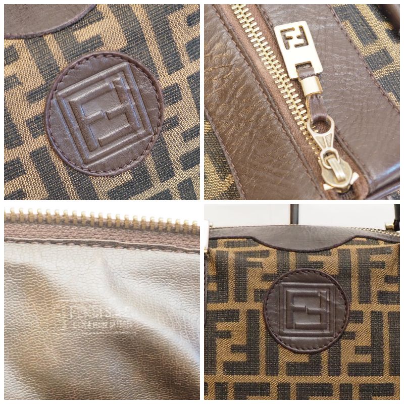 FENDI フェンディ ズッカ柄 ミニボストンバッグ ハンドバッグ