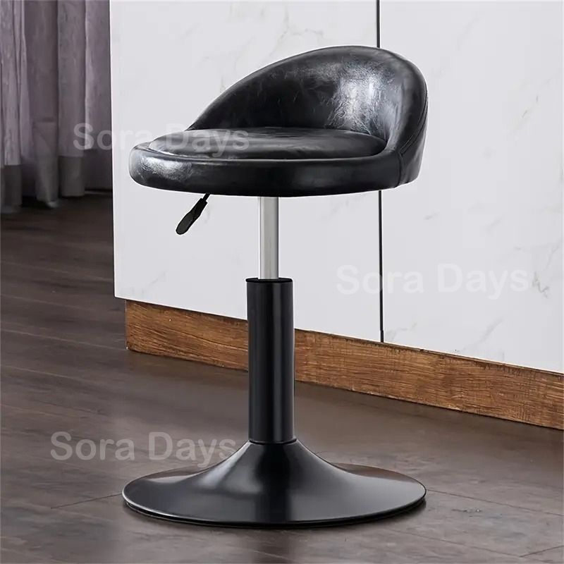 バースツール回転ハイチェア、カウンターバー高さスツールホームキッチンアイランドスツールPUレザー湾曲したバック、金属製のフットレスト バースツール キッチン バースツール PUクッション背もたれとゴールド脚フットレスト付き、カウンターキッチン朝食パブ用、モダンスタイ バースツール、 金属製チェア、キッチンとダイニングカウンターの高さの快適な椅子、バー、朝食、ローバック、ハイスツール (グリーン ...