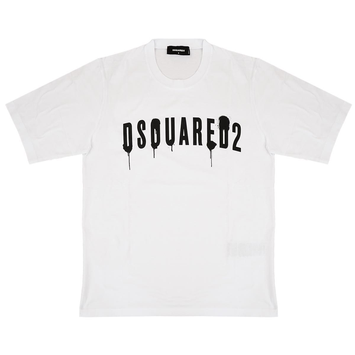 DSQUARED2 ペイントロゴ Tシャツ Skater Fit S71GD1268S22427172 DSQUARED2 ペイントロゴ Tシャツ スケーターフィット Skater Fit