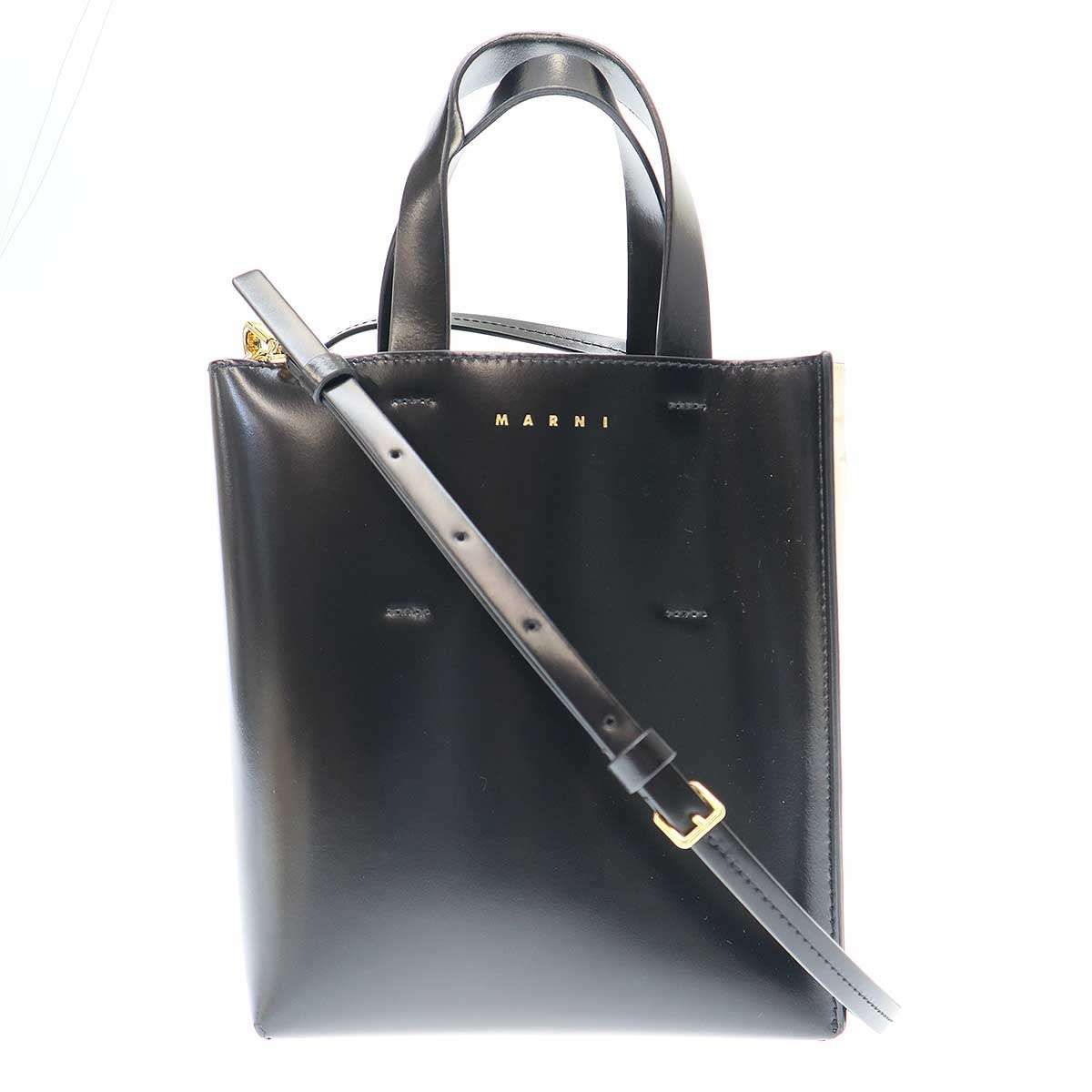 MARNI マルニ 21AW Museo 2WAYミニレザーショルダーバッグ SHMP0039Y3 