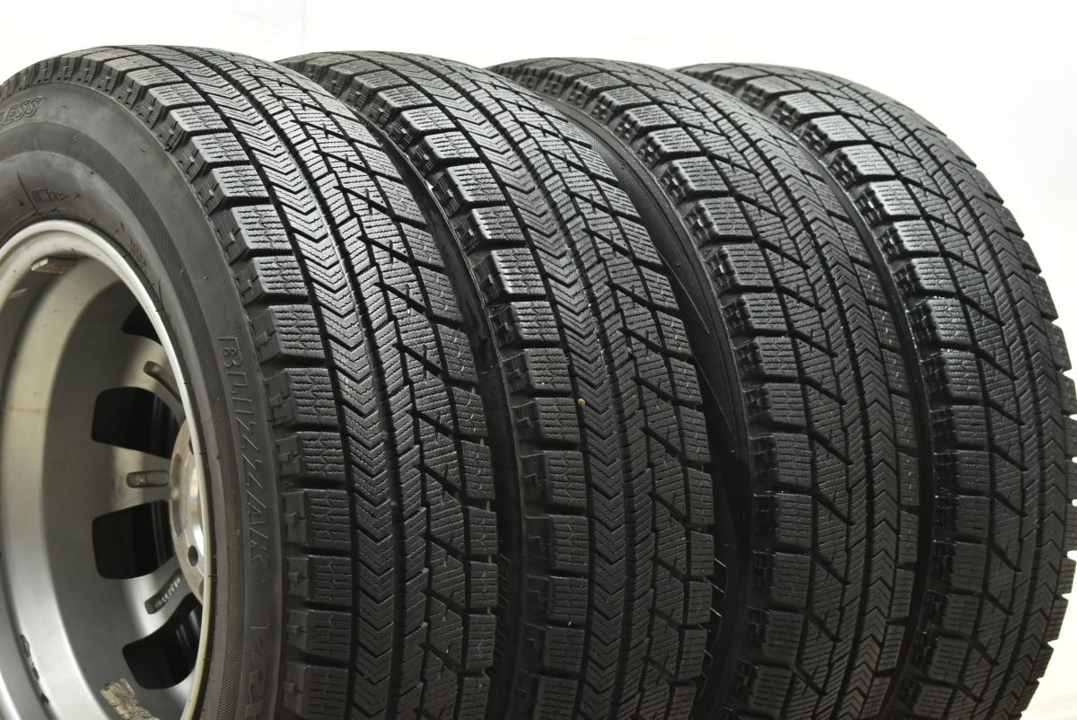 【良好品】バルミナ 13in 4.00B +45 PCD100 ブリヂストン ブリザック VRX 145/80R13 N-BOX モコ アルト ワゴンR タント ミラ ムーヴ