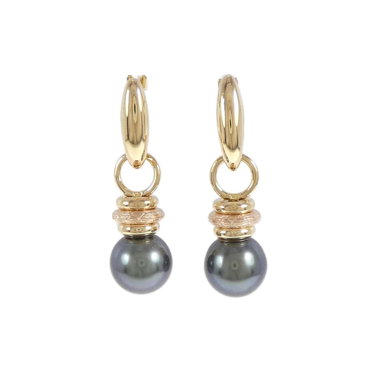 TASAKI パールピアス バロックパール 黒真珠 ティアドロップ 田崎真珠