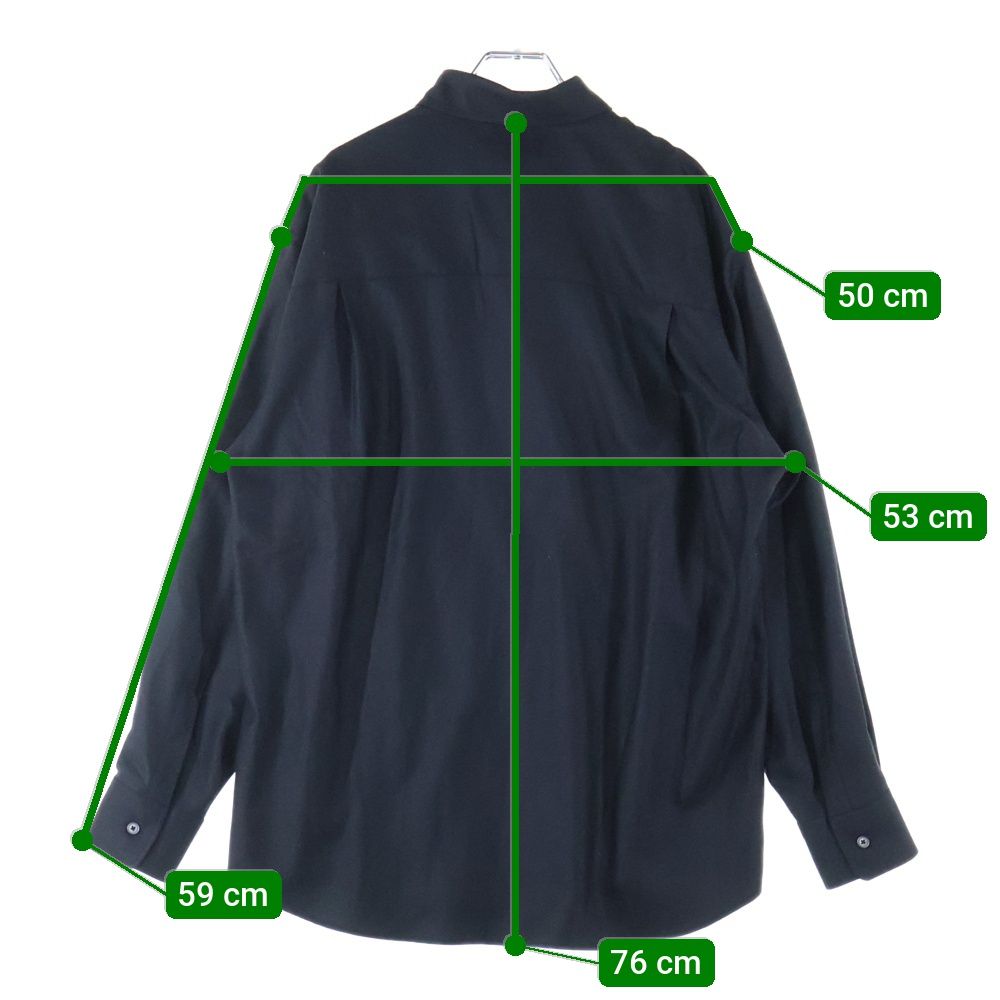 長袖ボタンダウンシャツ ブラック