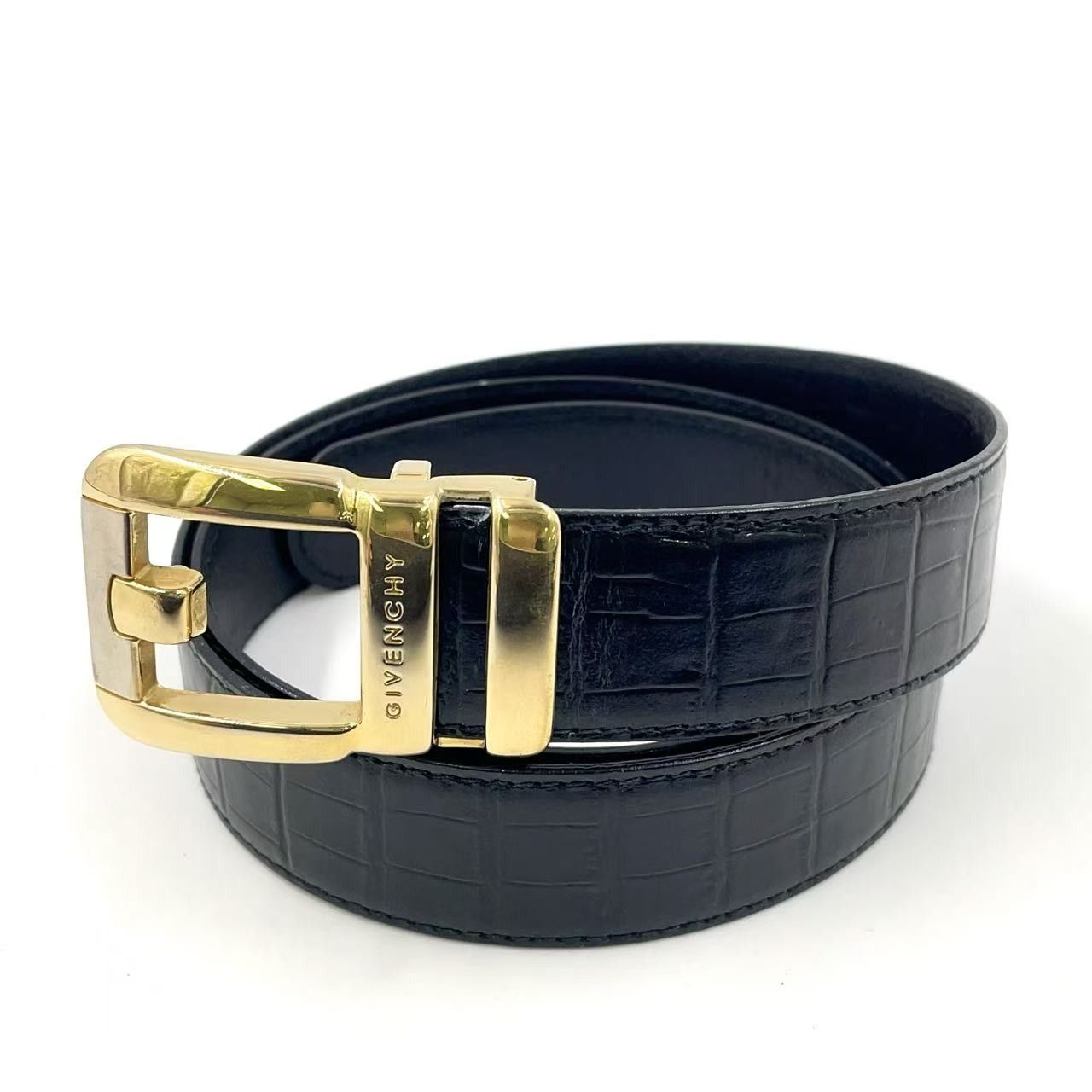 【極美品】givenchy ジバンシー レザー ベルト ゴールド ライオン GIVENCHY レザー ブラック ベルト ゴールド - メルカリ