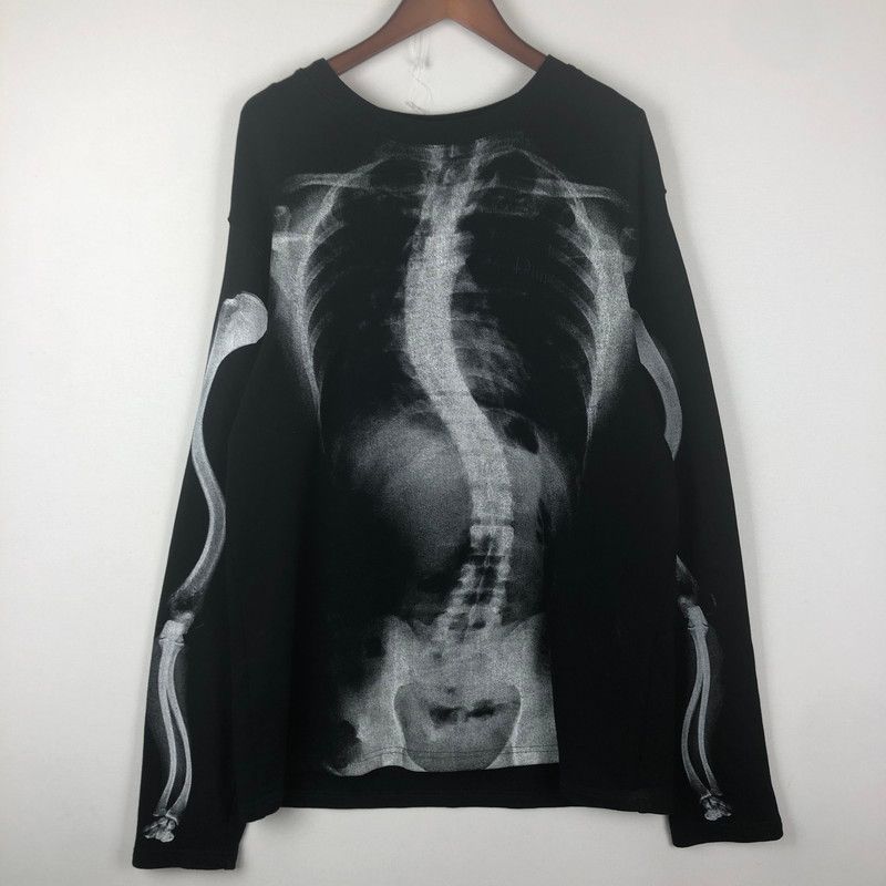 中古品】 DIME ダイム WAVE BONES TERRY L/S SWEAT ウェーブ ボーンズ 