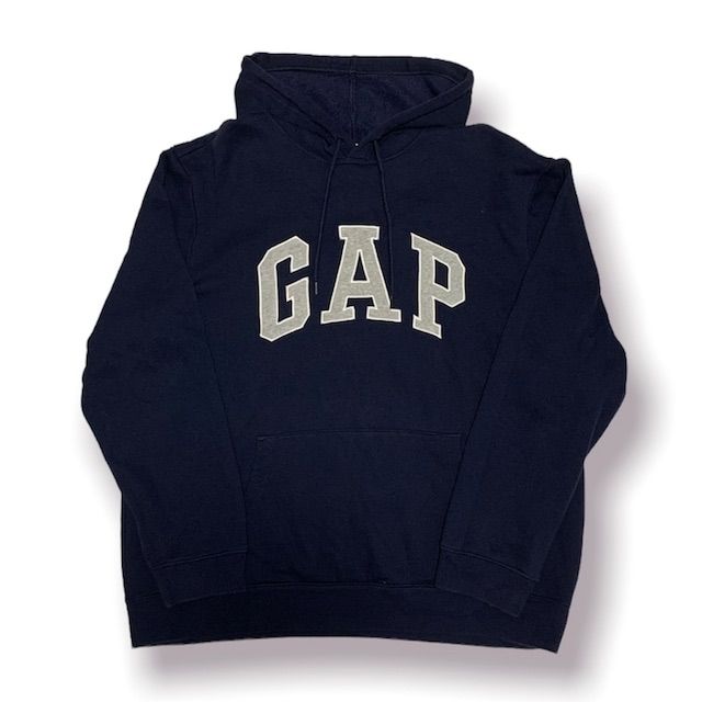 00s Old Gap L/S ロゴプルオーバーパーカー ネイビー XLサイズ - メルカリ