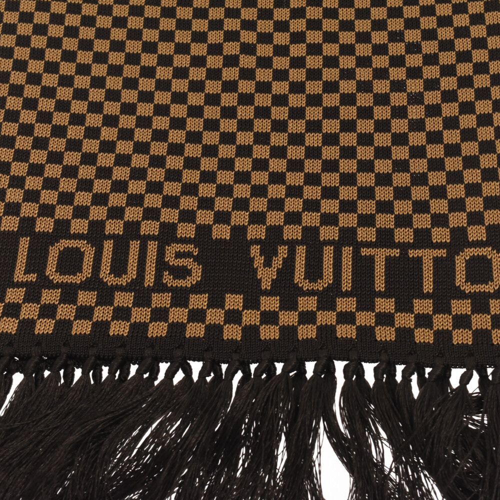 ルイヴィトン ダミエ・ソバージュ エシャルプ スモーキング シルク ストール LOUIS VUITTON (ルイヴィトン) エシャルプ スモーキング ダミエ