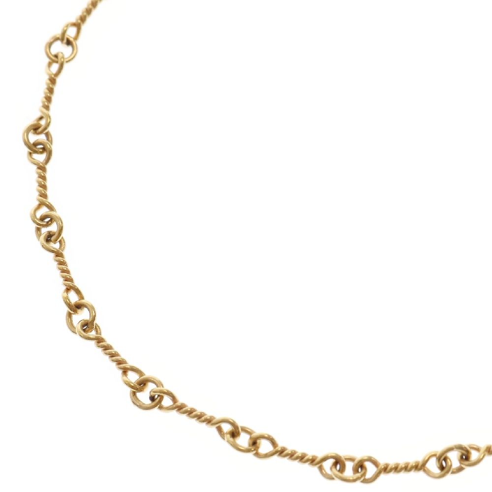 CHROME HEARTS (クロムハーツ) 22K NECKCHAIN T20 ツイストチェーンネックレス 20inch ゴールド BCA015