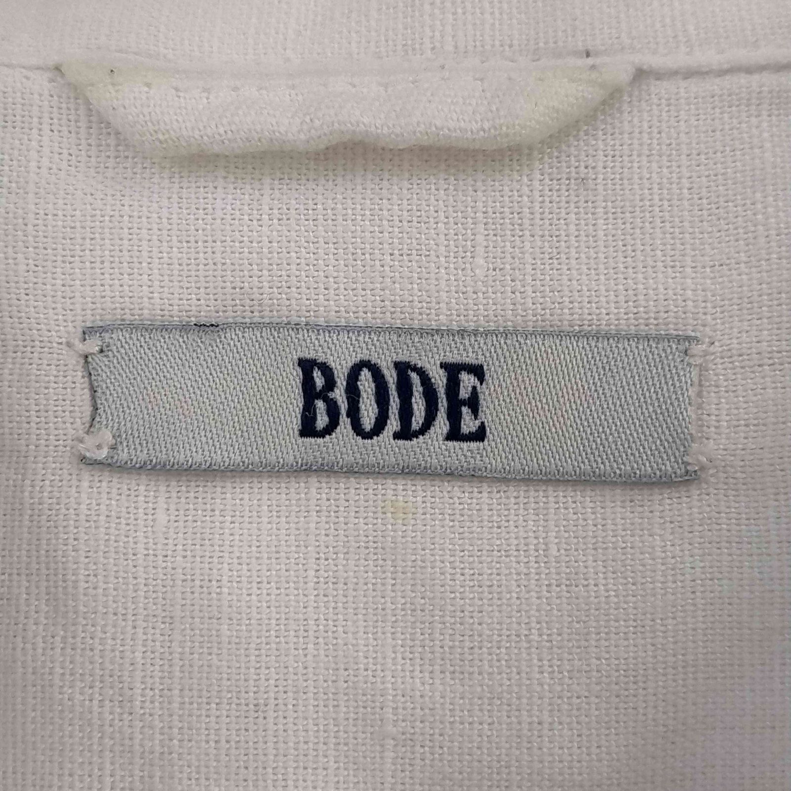 ボーディ BODE コットンリネン フラワー刺繍 オープンカラーシャツ レディース 表記無