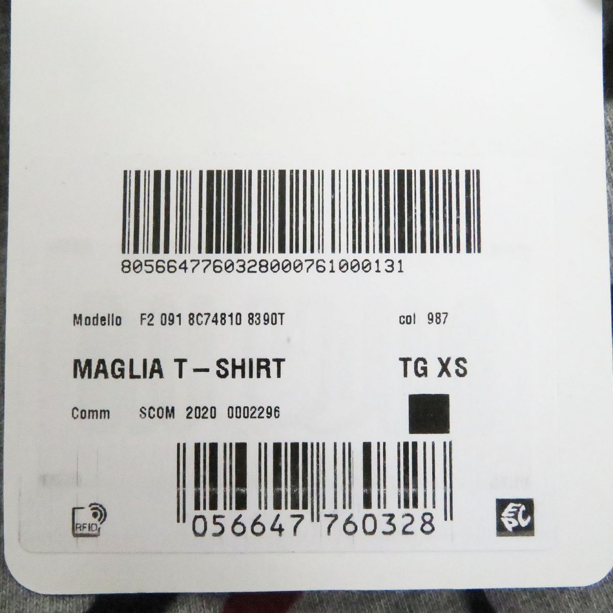 65cm肩幅美品□21SS MONCLER/モンクレール MAGLIA T-SHIRT ロゴデザイン コットン100％ クルーネック 半袖Tシャツ/カットソー XS グレー 正規品