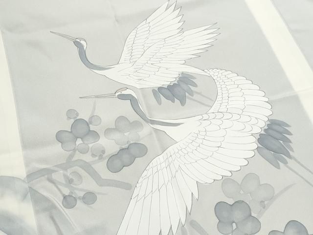 平和屋着物□長襦袢 無双仕立て 作家物 飛鶴枝梅文 正絹 逸品 未