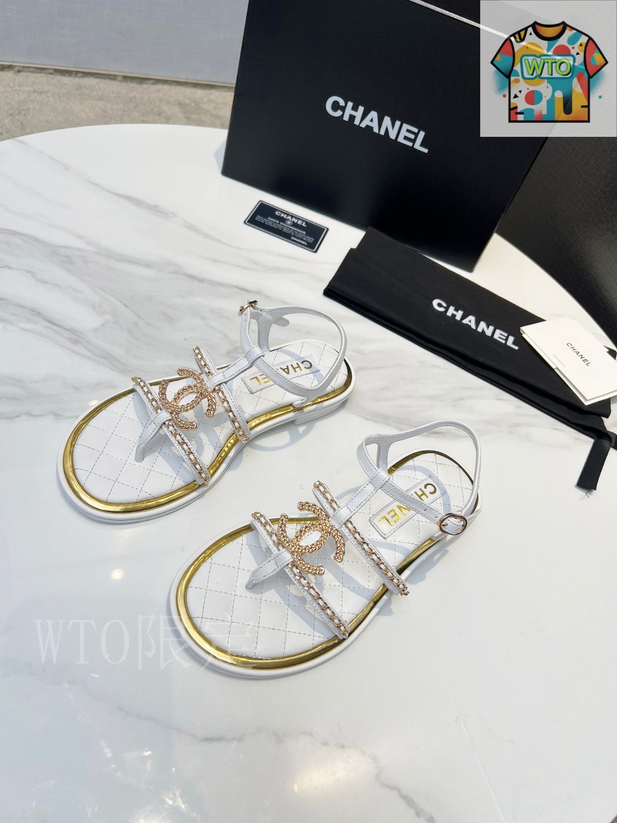 【足元からきらめくエレガンス♪】CHANEL サンダル CHANEL アンクルストラップサンダル02 - メルカリ