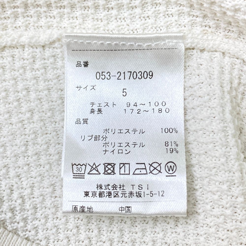 サイズ：5 PEARLY GATES パーリーゲイツ 長袖 ニットセーター ホワイト