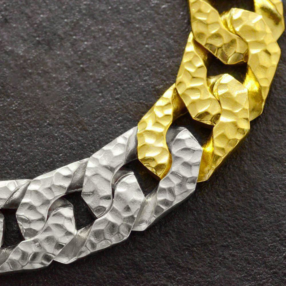 喜平ブレスレット 24金 K24 メンズ 純プラチナ Pt999 コンビ