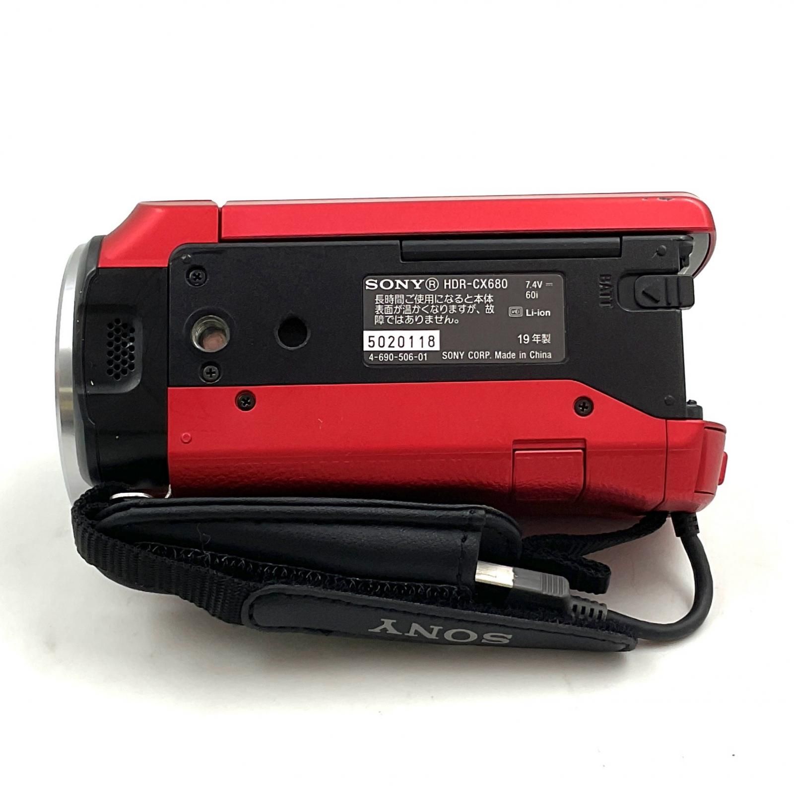 全額返金保証】【最速発送】Sony HDR-CX680 レッド 美品 動作確認済