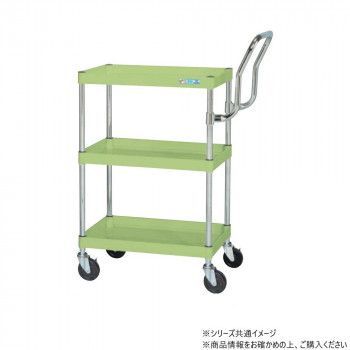 サカエ CSパールワゴン中量 ハイタイプ取手 グリーン CSP-7583HTSE