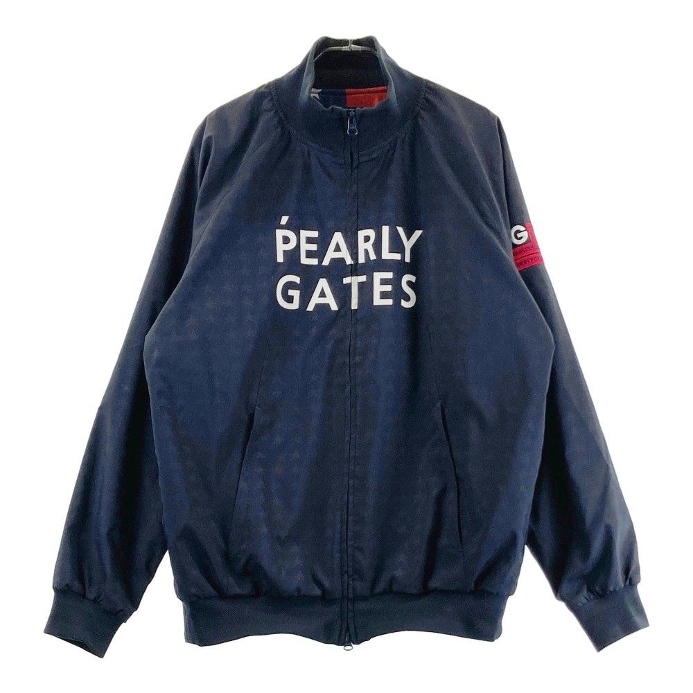 PEARLY GATES パーリーゲイツ 蓄熱 ジップジャケット 総柄 ネイビー系 4 [240101215433] ゴルフウェア メンズ ストスト