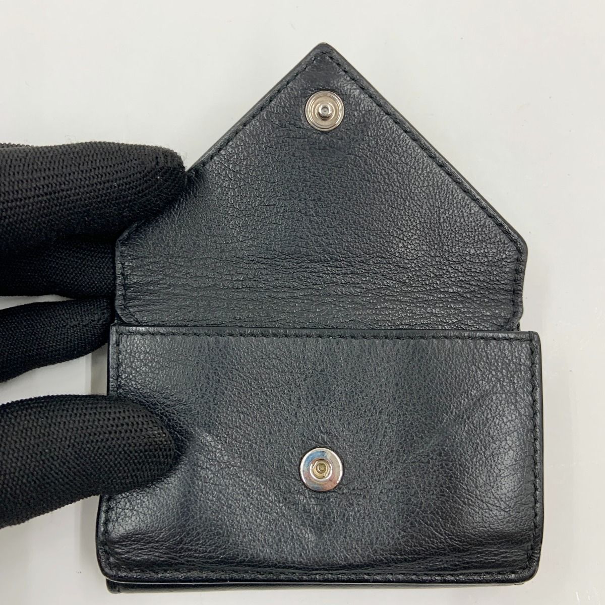 〇〇BALENCIAGA バレンシアガ ペーパー ミニ ウォレット 三つ折り短  