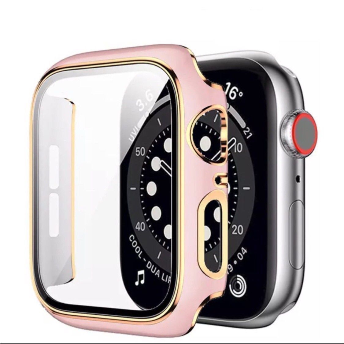 Apple Watch アップルウォッチ ケース カバー ピンク×ゴールド
