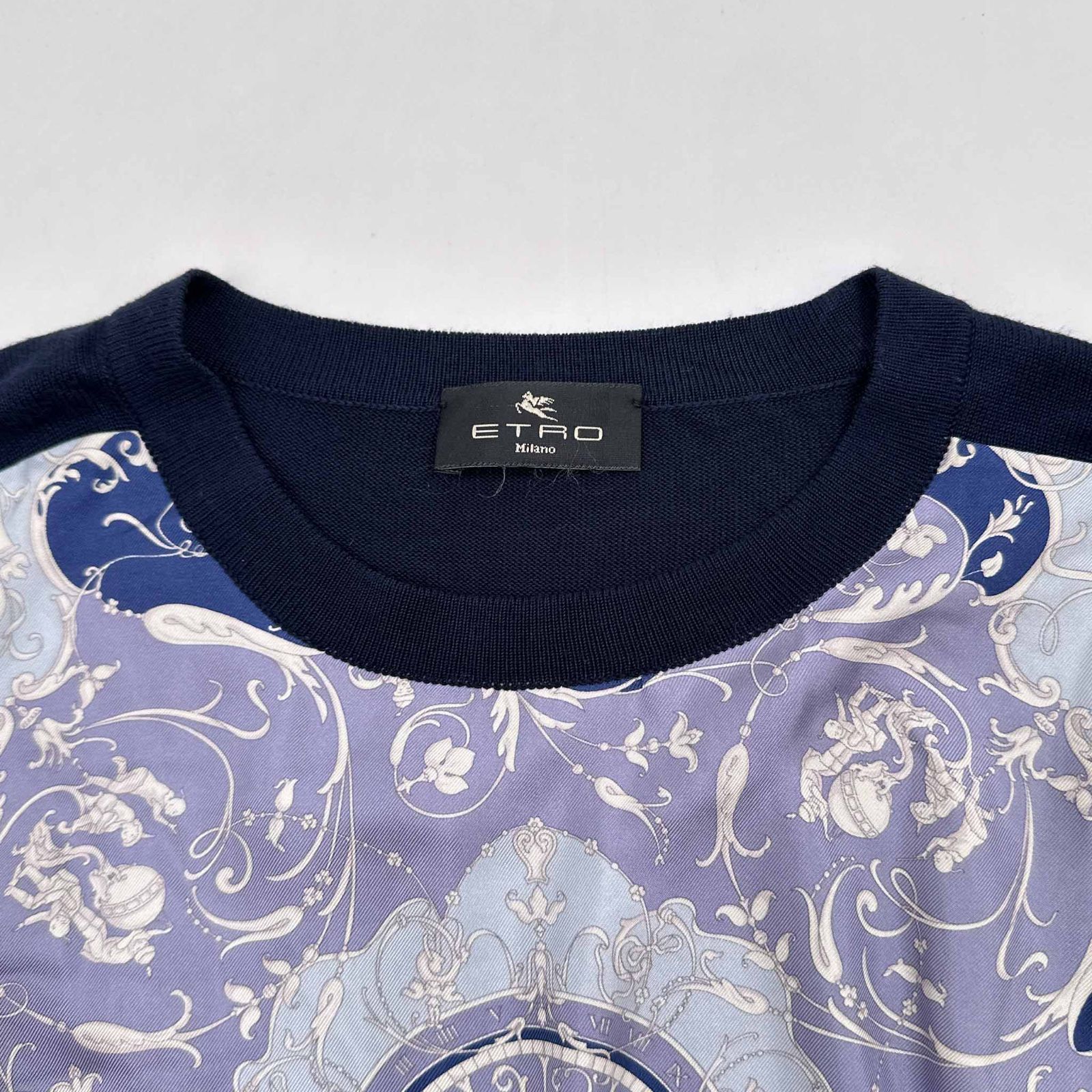 ETRO エトロ ペイズリー柄 シルク ニットセーター 42 ETRO エトロ ペイズリー柄 シルク ニットセーター 42