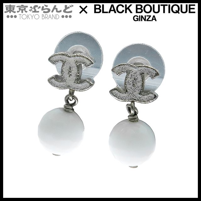 シャネル CHANEL ココマーク パール ピアス B10A ホワイト