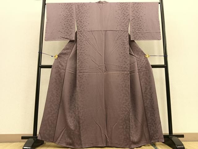 平和屋着物○上質な小紋 舞桜間道 縞 正絹 逸品 AAAW9201zg