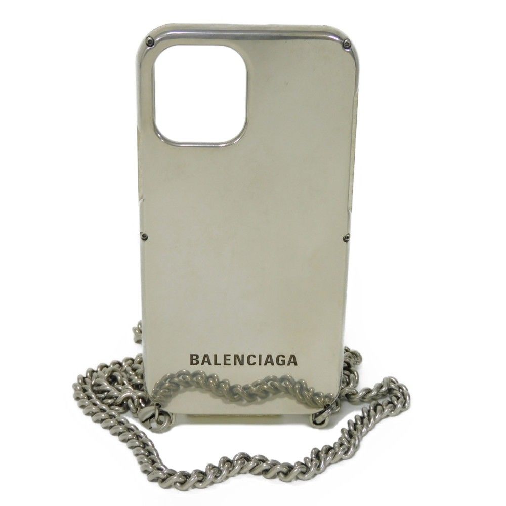 BALENCIAGA バレンシアガ iPhone 12 チェーン ケース ブラック 