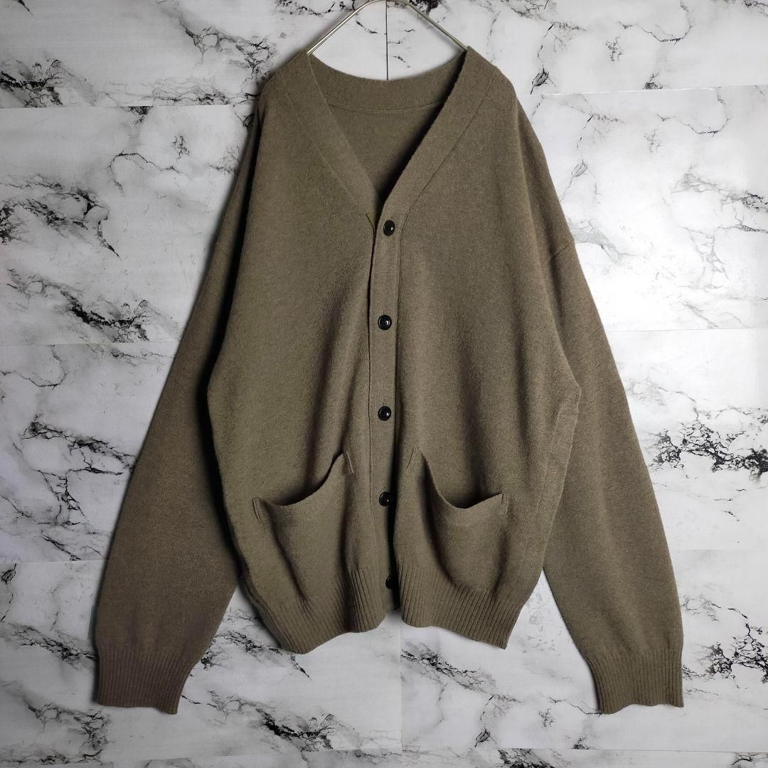 バック刺繍ロゴ カーディガン