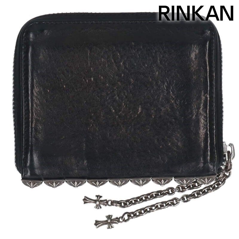 クロムハーツ 3 SIDE ZIP|3サイドジップ サイドピラミッドスタッズレザーウォレット財布 メンズ