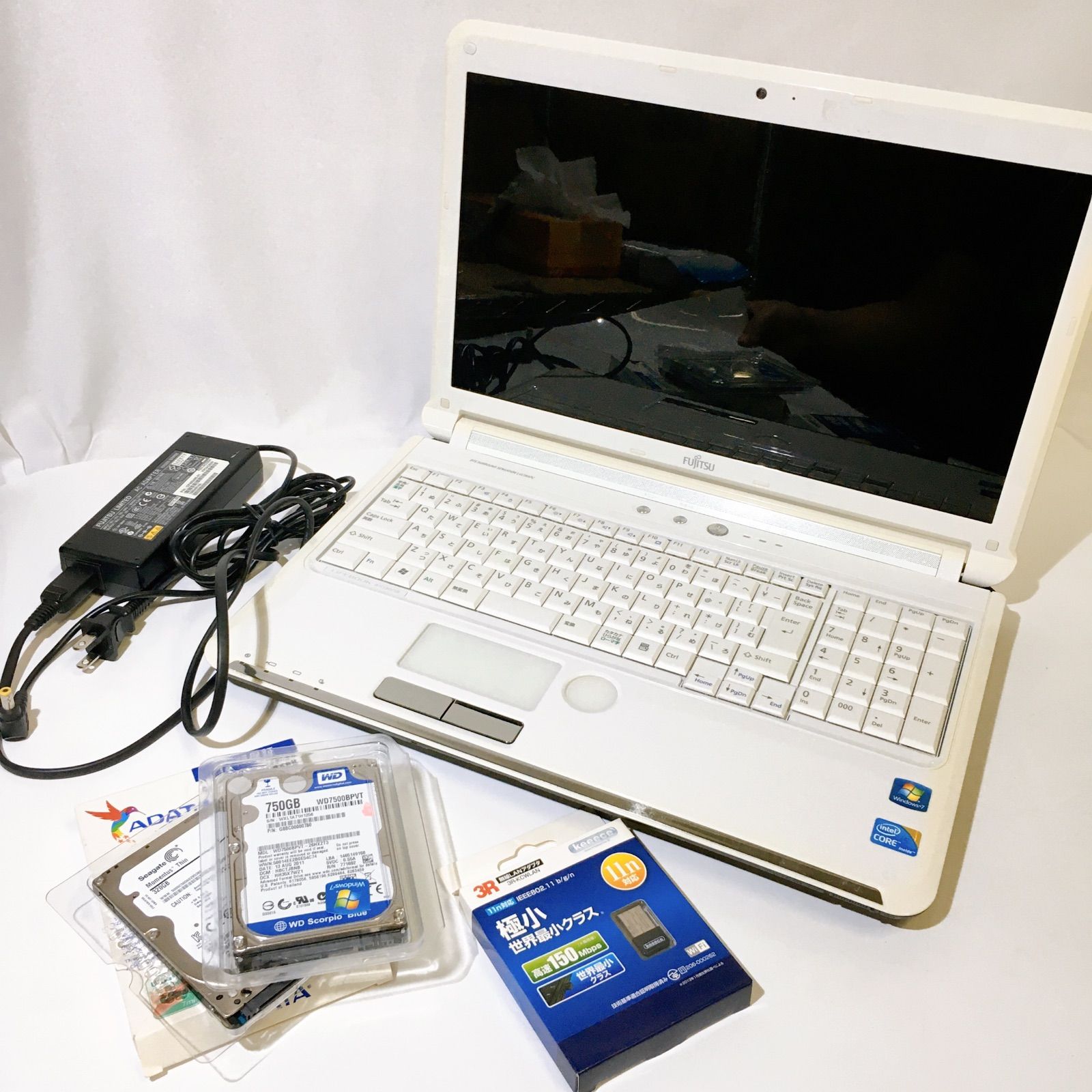 富士通 フジツウ ノートPC LIFEBOOK AH550/5B Windows7 Core i5 / 付属 3R 無線LANアダプタ HDD  320GB 750GB 電化製品 パソコン - メルカリ