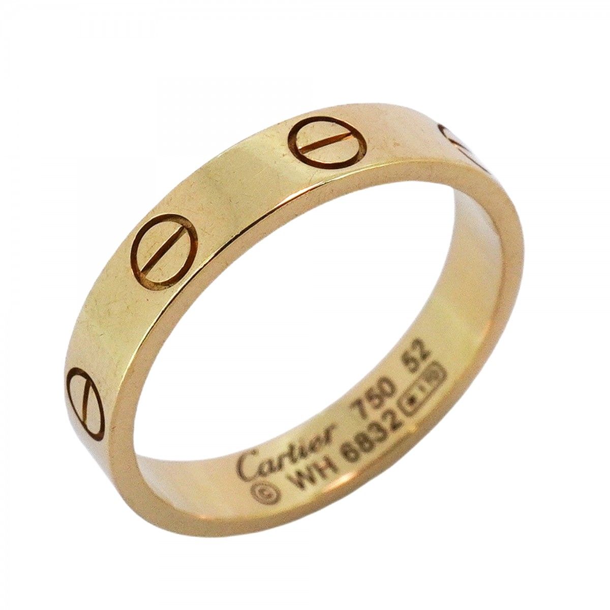 5jdb0898】カルティエ リング ミニラブ K18YG イエローゴールド ＃52  