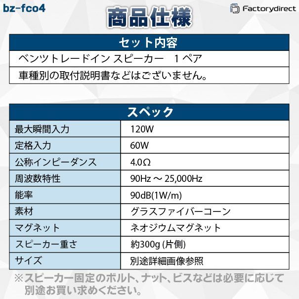 fd-bz-fco4-03 Cクラス S205 ワゴン (2014-2021 H26-R03