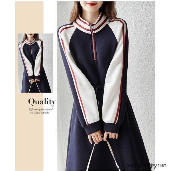 ゴルフ☆ワンピース ストレッチ スウェット ハーフジップ ワンピース (WOMENS) | new