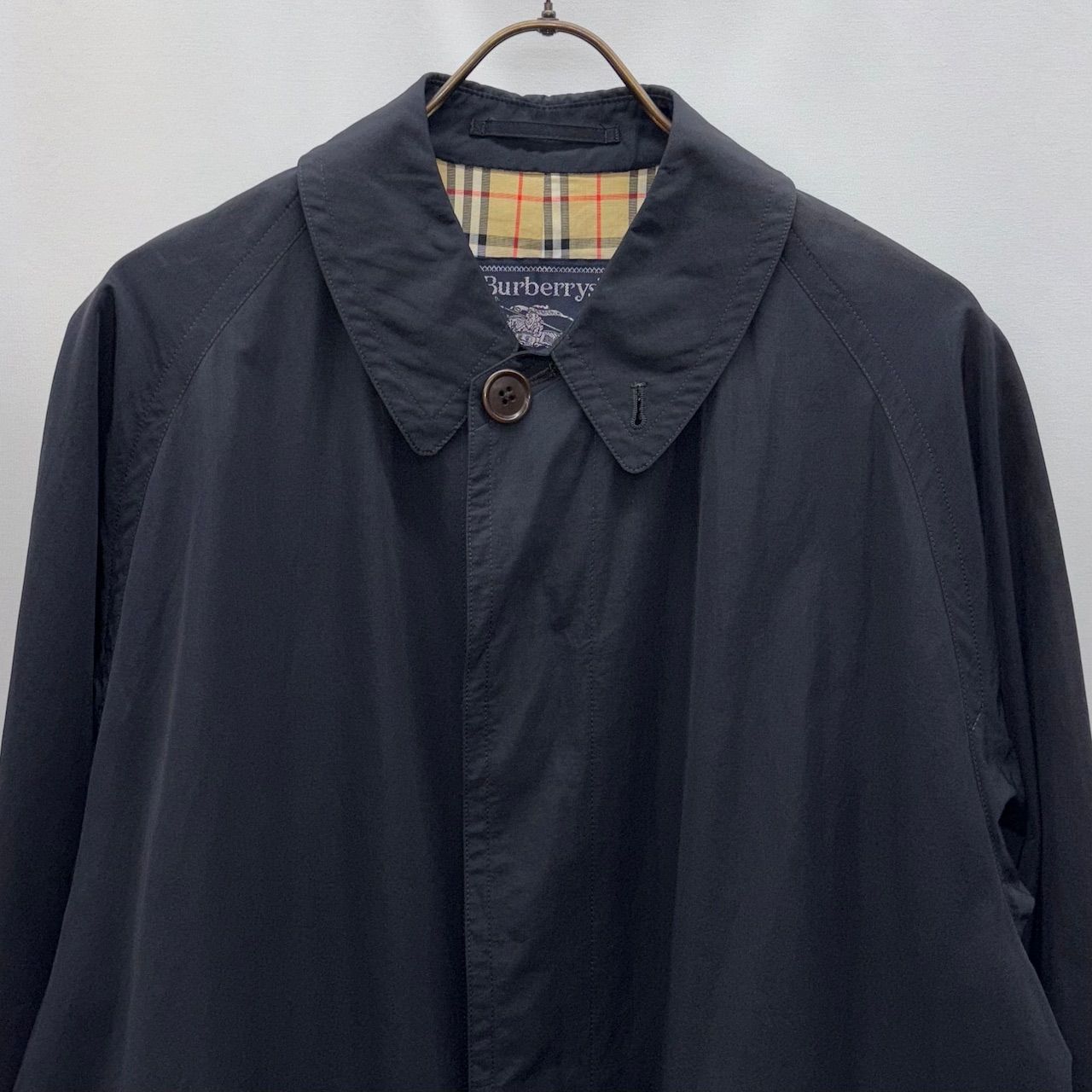 90s burberrys single raglan sleeve coat 一枚袖 黒系 三陽商会 