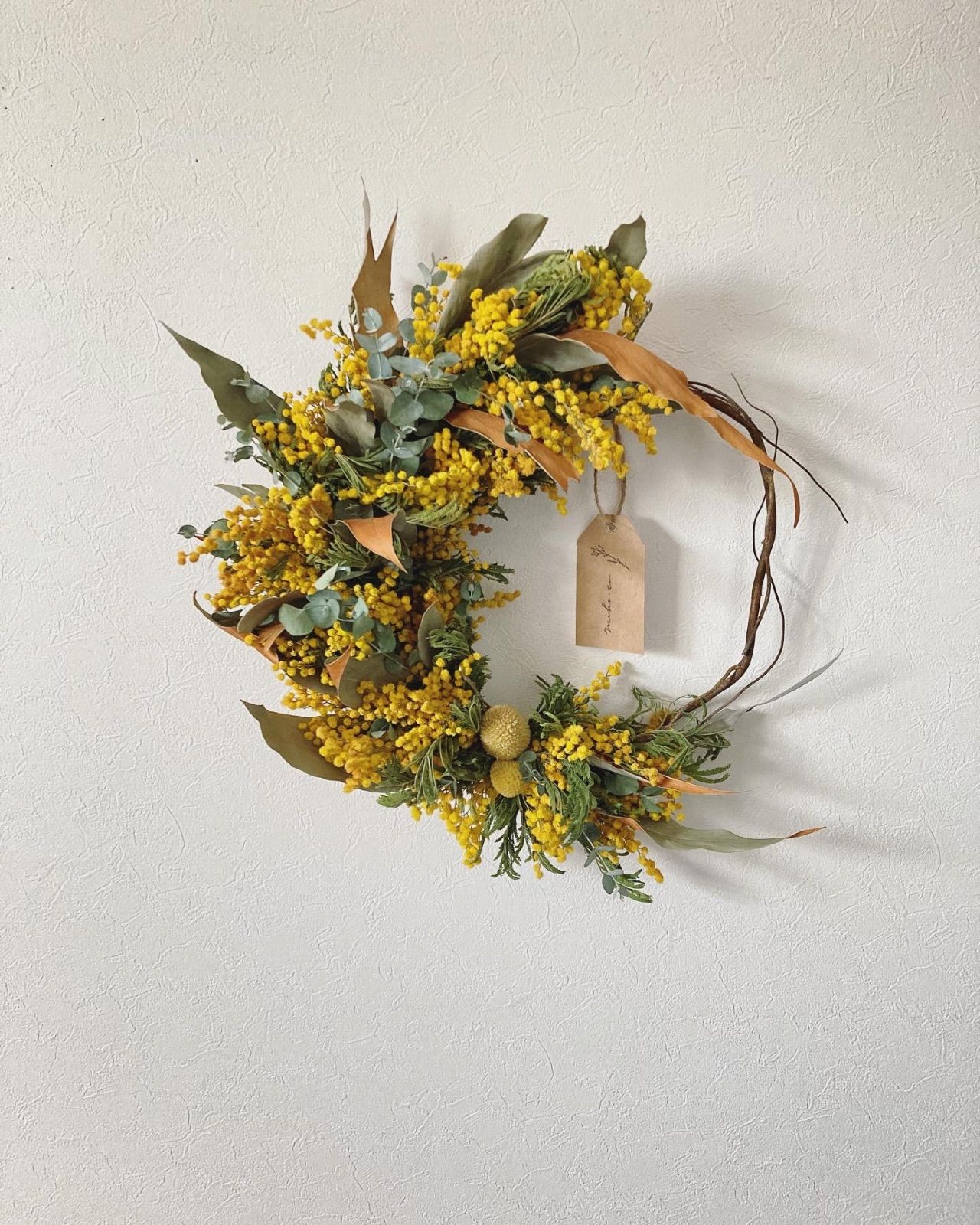 ミモザ.グレビレアゴールドのハーフリース❁︎ 小売 ミモザ.グレビレア