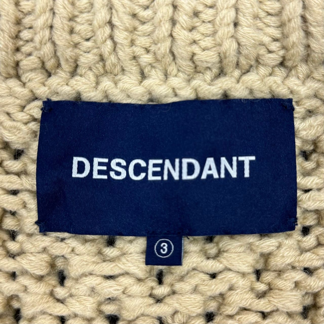 定価35200円 DESCENDANT 19AW ARAN WOOL KNIT アラン ウール