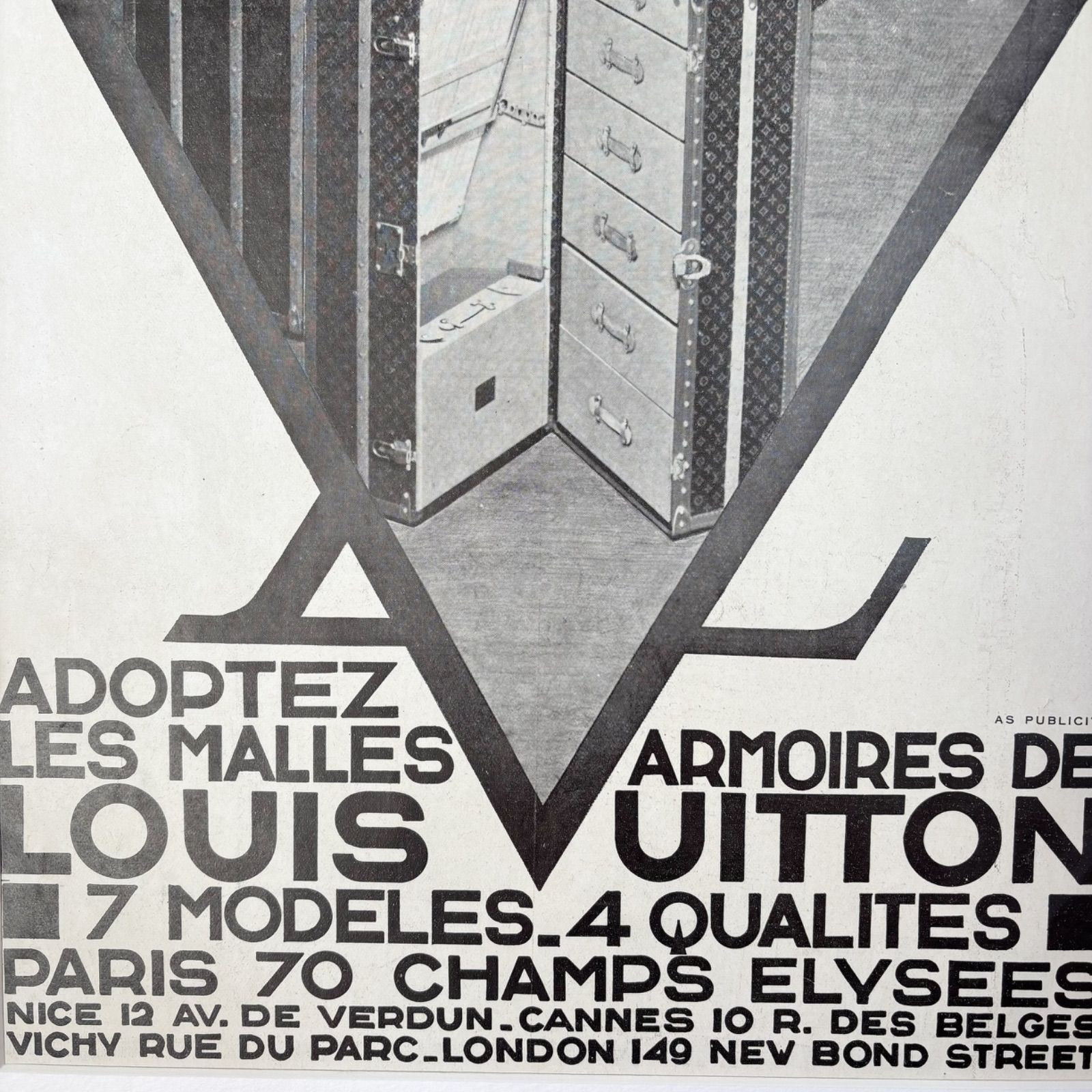 1930 広告＞Louis Vuitton ルイヴィトン ポスター ヴィンテージ