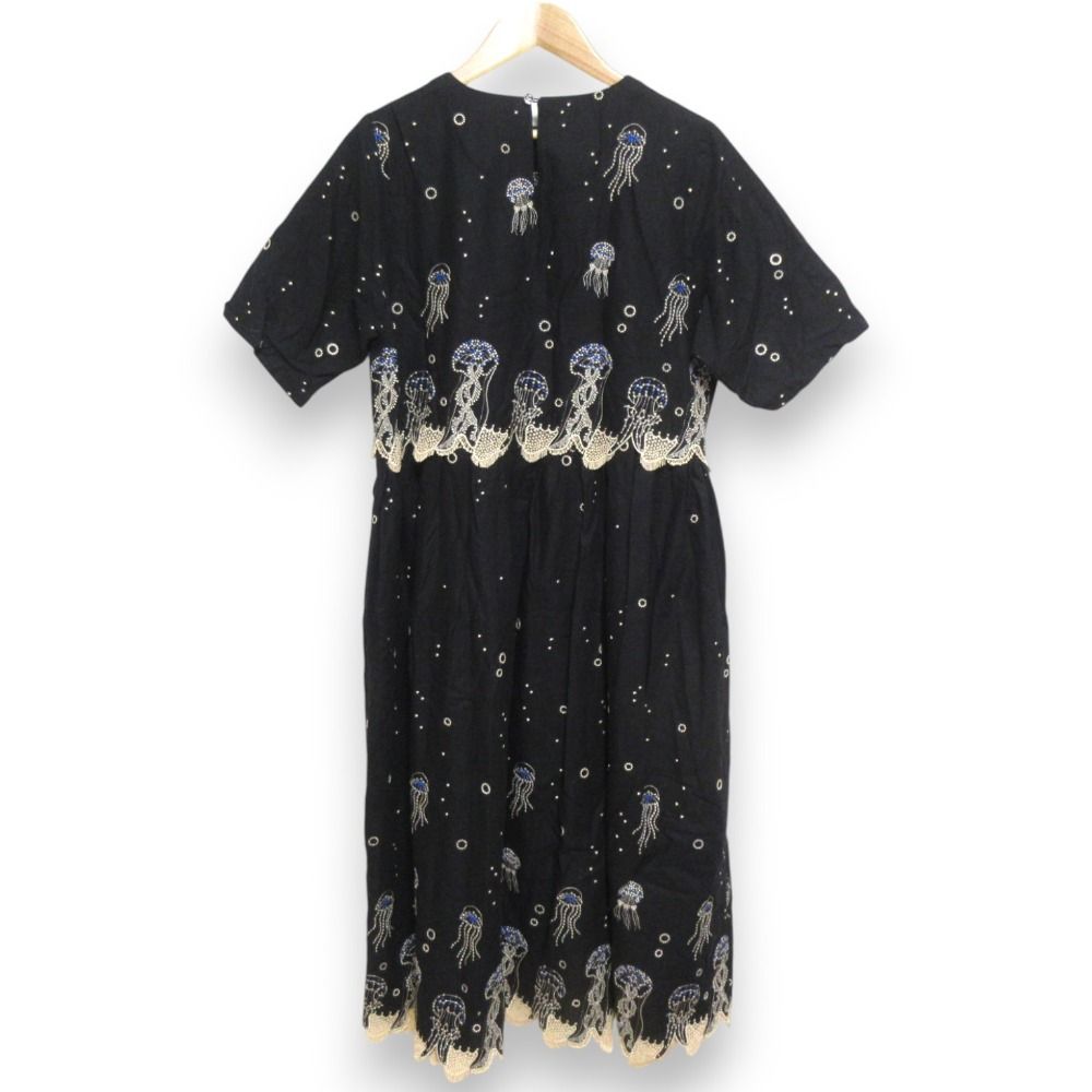 美品 21SS marble SUD マーブルシュッド リネンブレンド クラゲ刺繍  