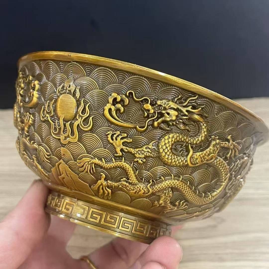 旧家収蔵 中国古玩 大清乾隆年制 双龍戯珠 ギフト 置物 - メルカリ