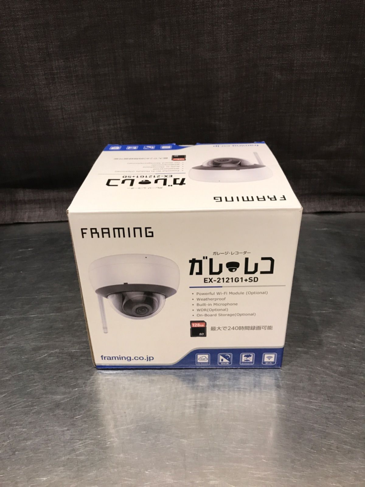 値下げアイテム！【新品未使用】防犯カメラ ガレレコ FRAMING EX-2121G1＋SD 〓