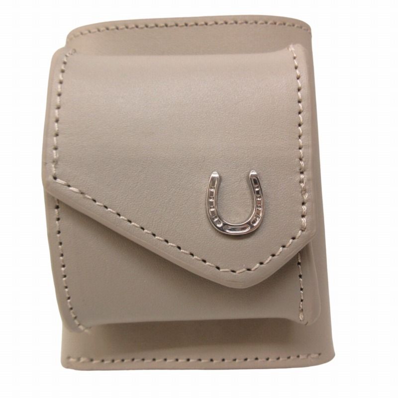 新品 ear PAPILLONNER シンプルラウンド折り財布 ブラック 本革/着脱